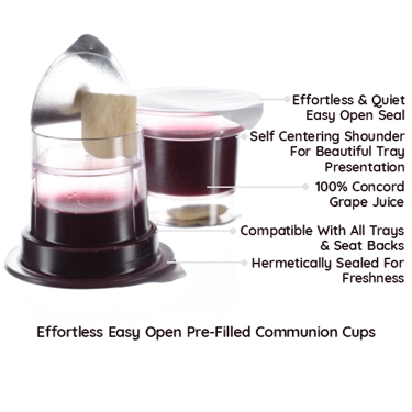 Simply Communion Cups Prefilled Concord Juice and Bread – 1,600 Units